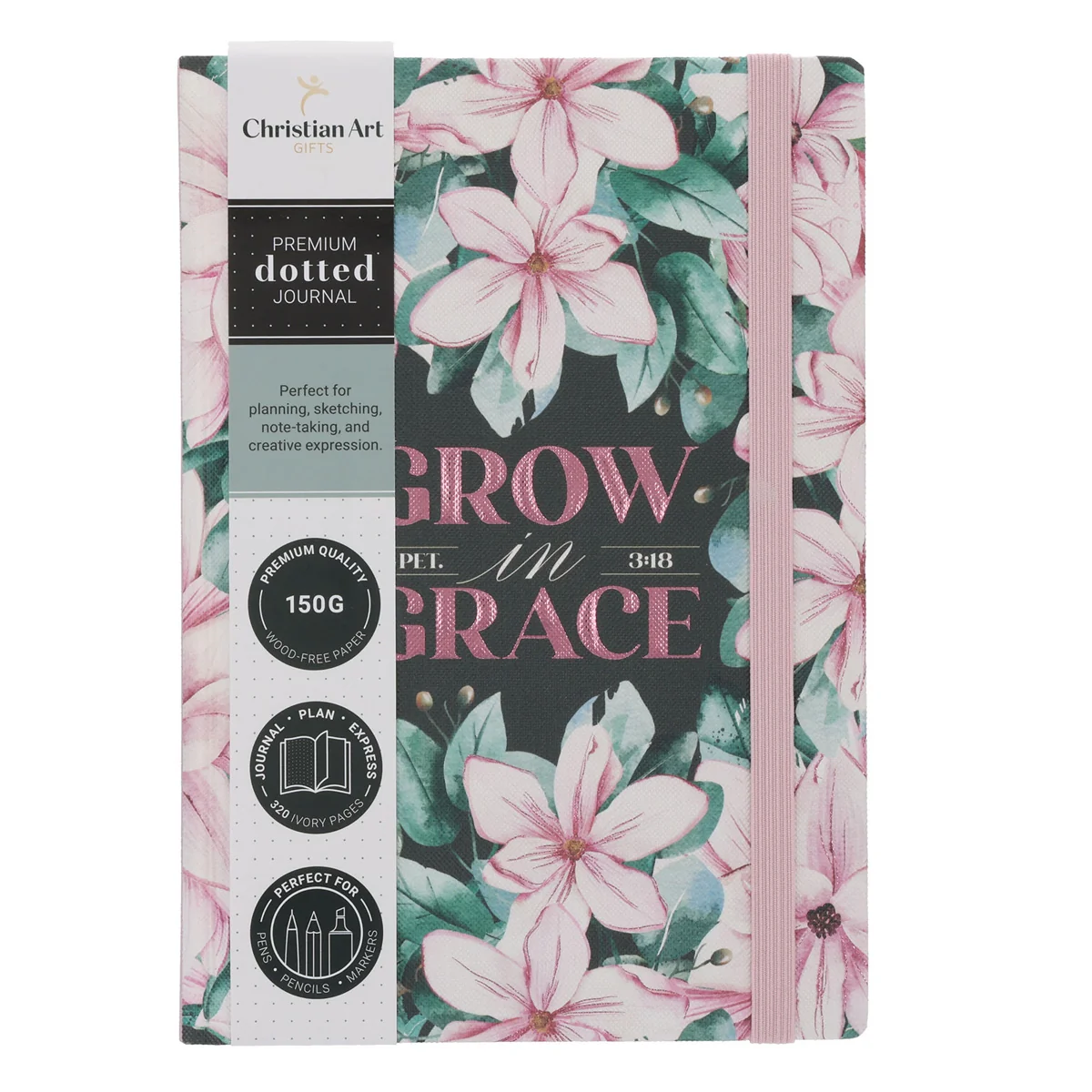Grow in Grace Hardcover Journal with Elastic Closure - Image 3