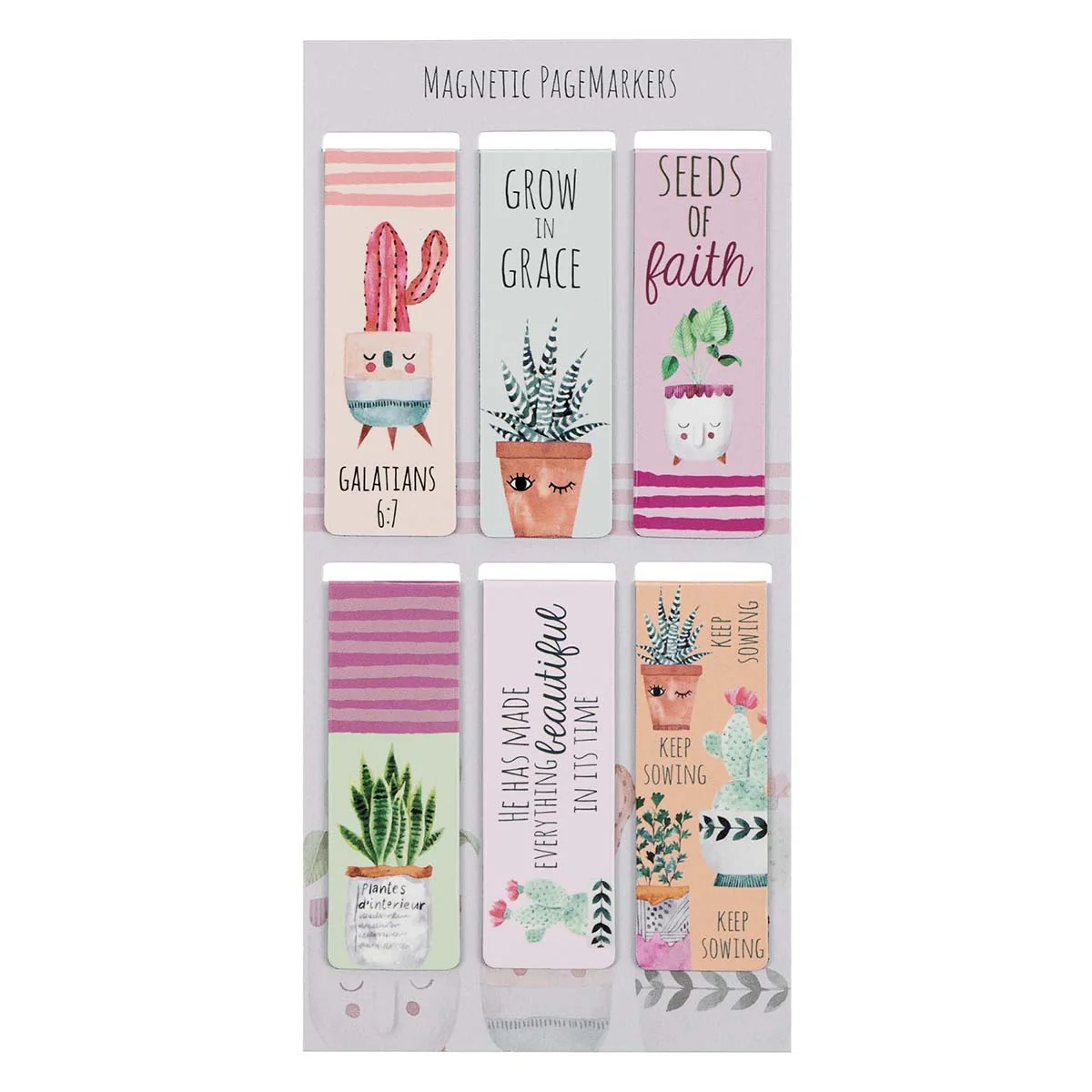 Grow In Grace Magnetic Bookmarks Set Of 6