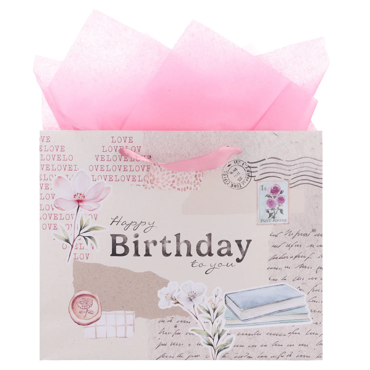 Happy Birthday to You Large Landscape Gift Bag with Card - Image 2