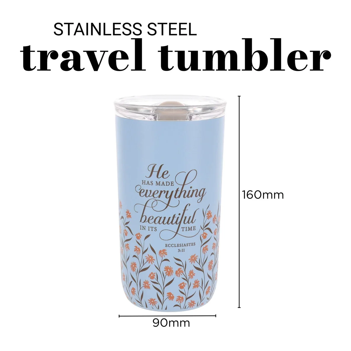 He Has Made Everything Beautiful in Its Time Stainless Steel Travel Mug - Image 5