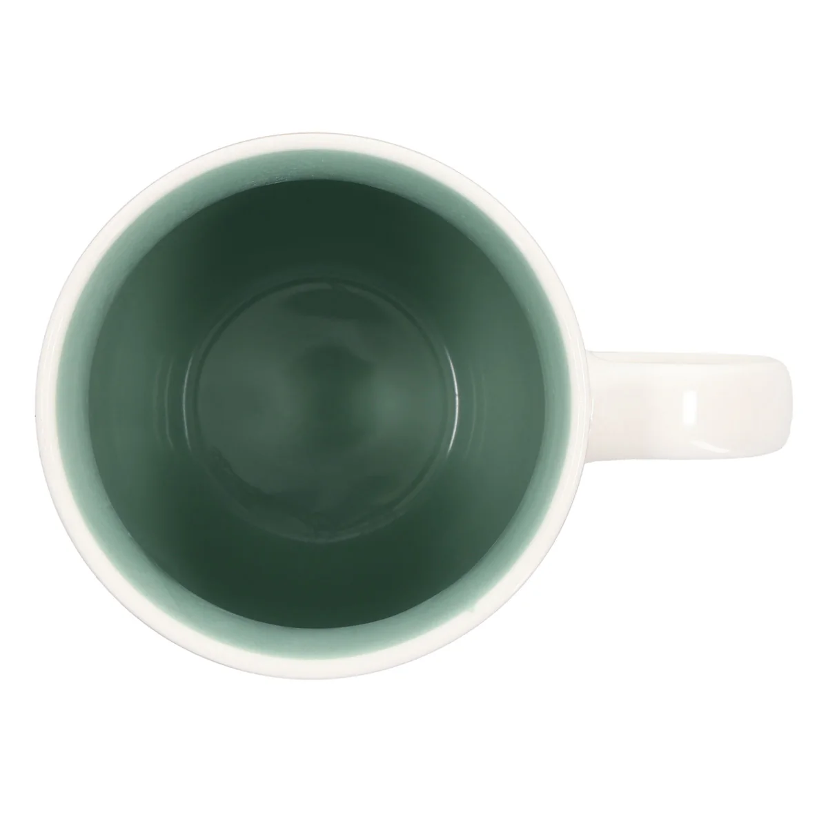 He Is Our Peace Ceramic Mug with Green Interior - Image 3