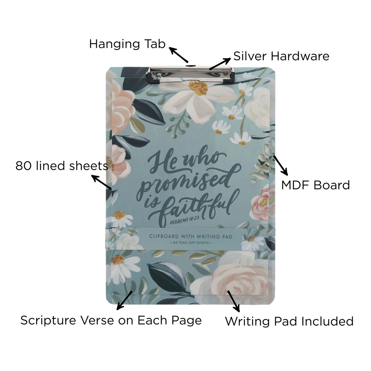 He Who Promised Is Faithful Clipboard with Notepad - Image 7