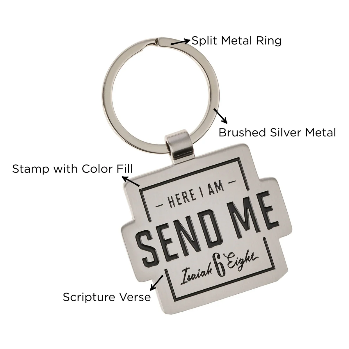 Here I Am Send Me Metal Keychain - Image 3