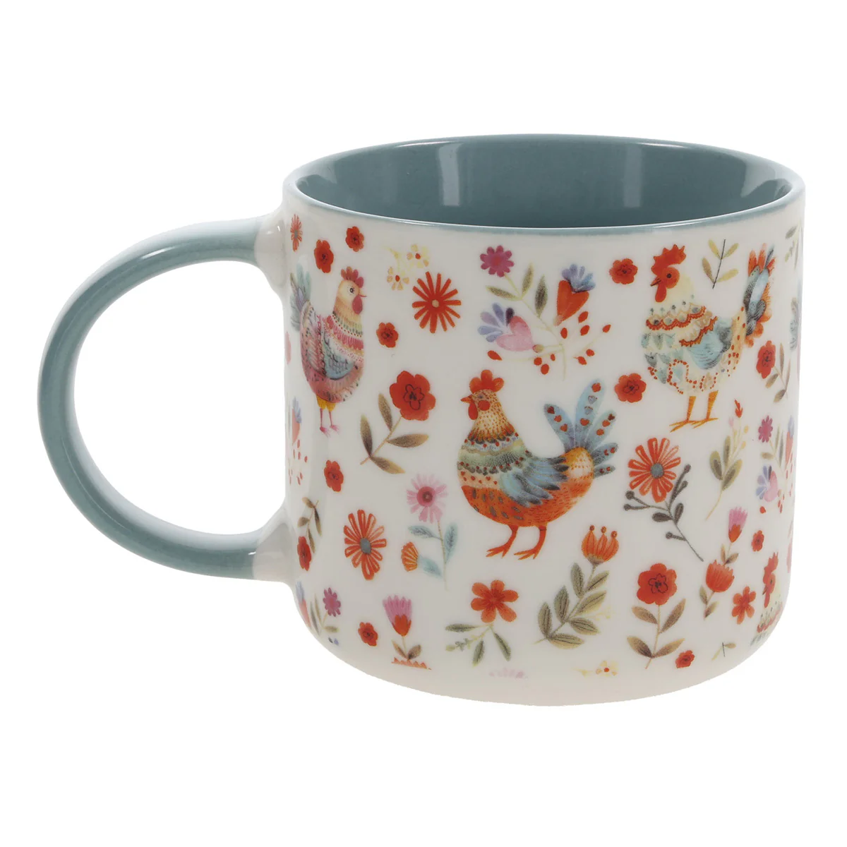 Hoop Maak Alles Nuut Afrikaans Ceramic Mug with Teal Interior - Image 2