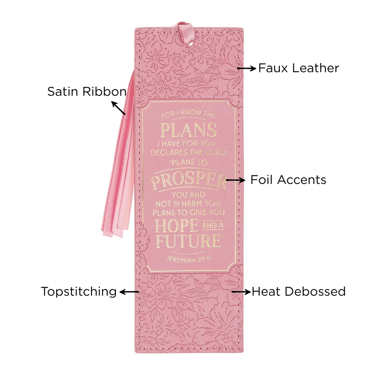 Hope and a Future Faux Leather Bookmark - Image 3