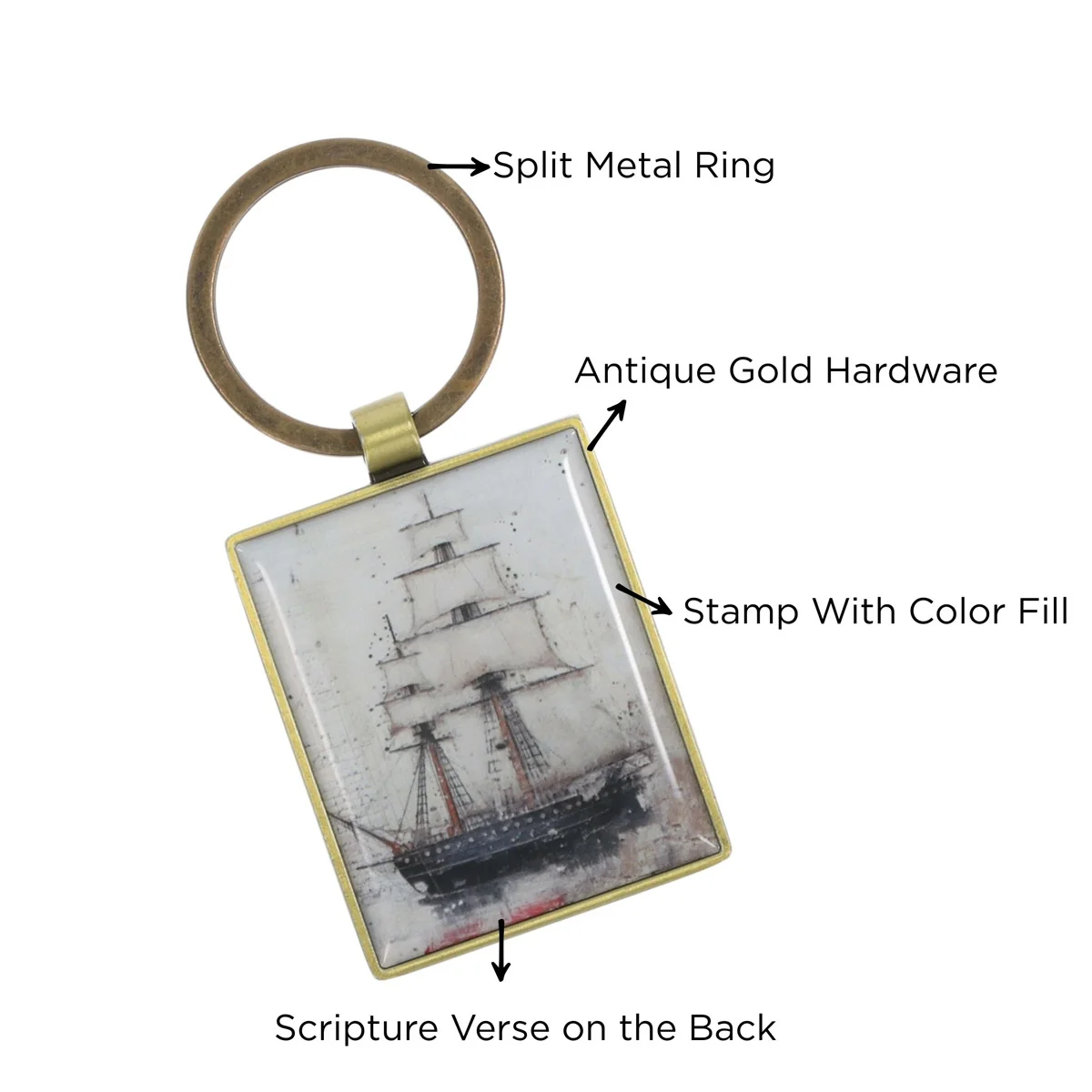 We Have This Hope as an Anchor for the Soul Epoxy Metal Keychain - Image 5