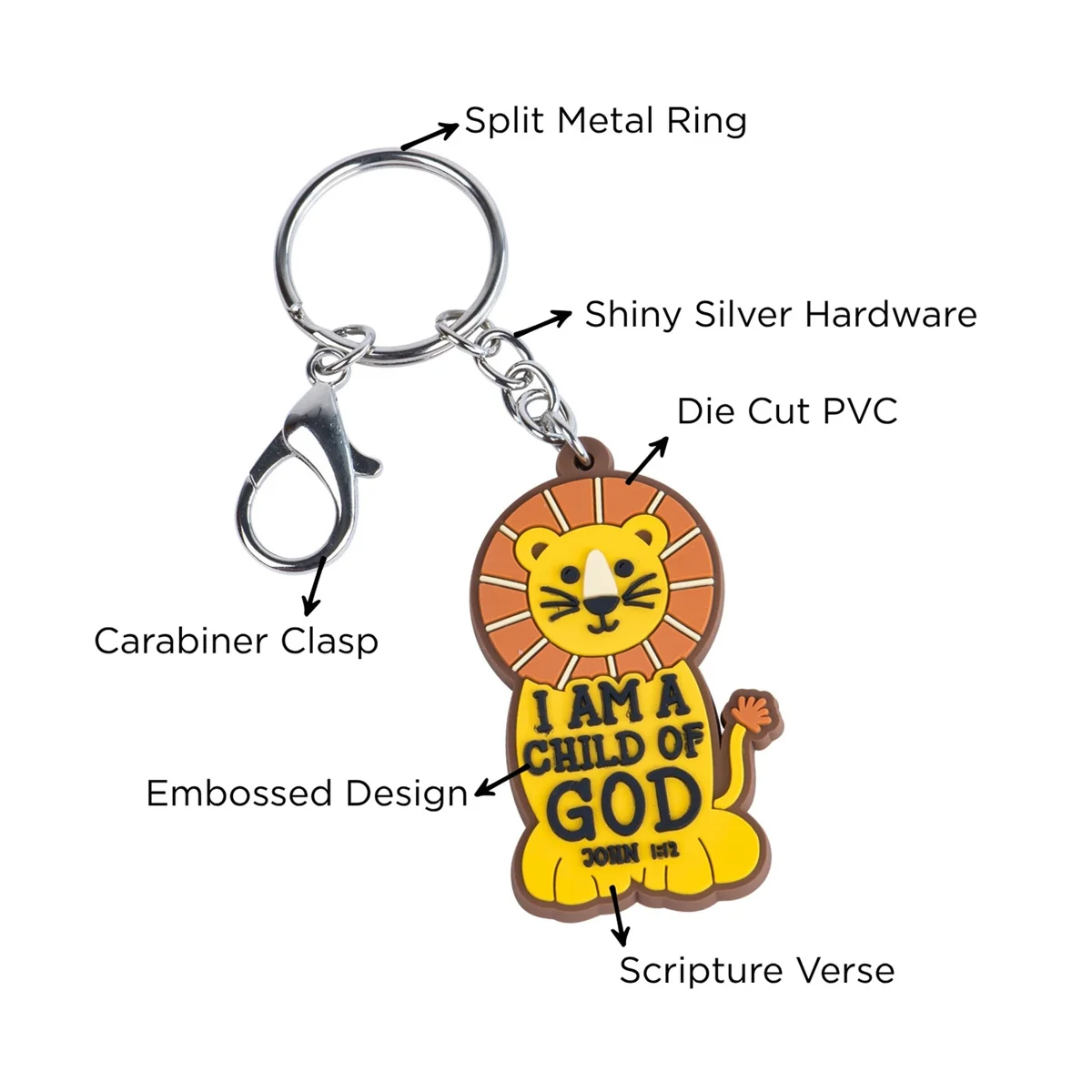 I Am A Child Of God Key Ring - John 1:12 - Image 4