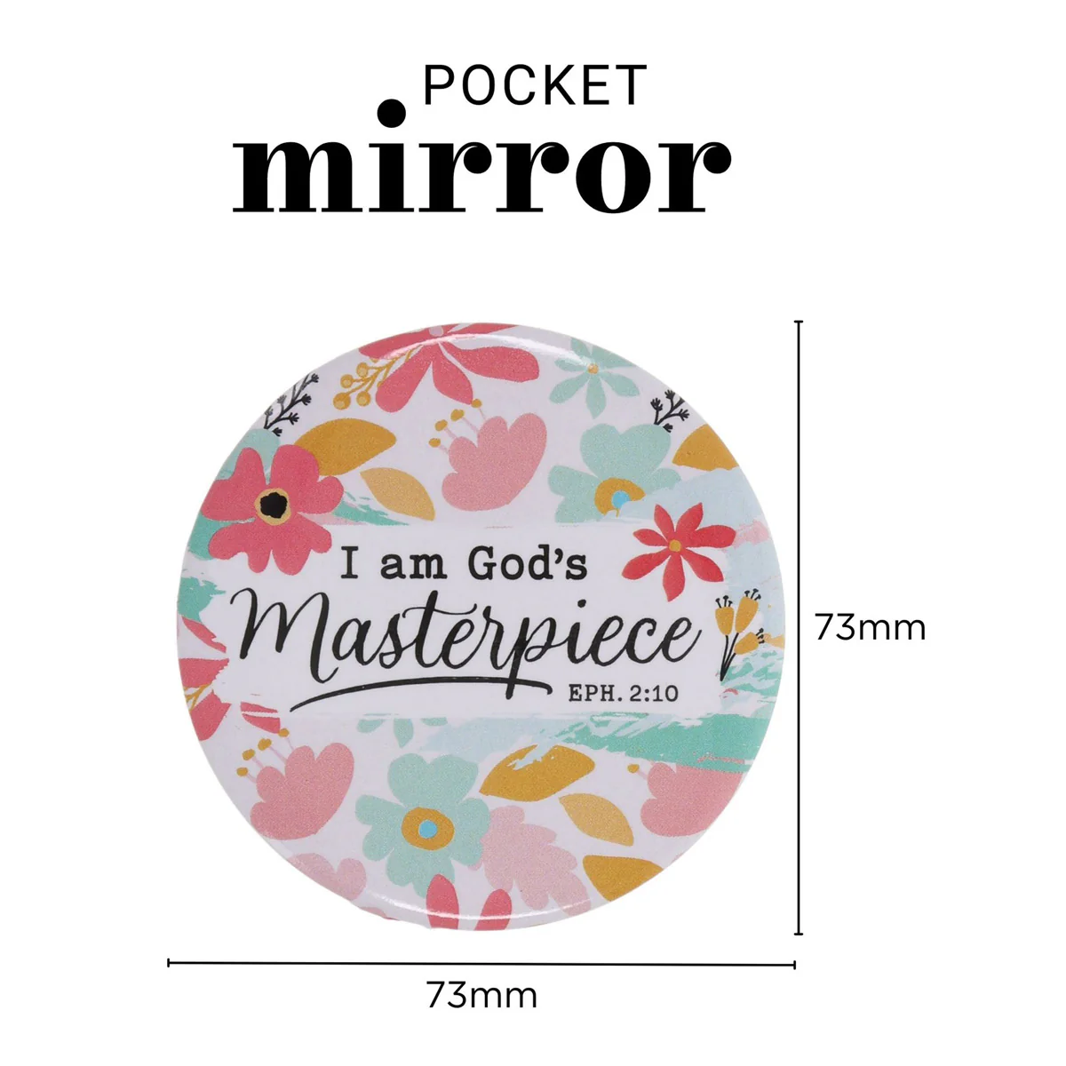 I Am God's Masterpiece Pocket Mirror - Image 4