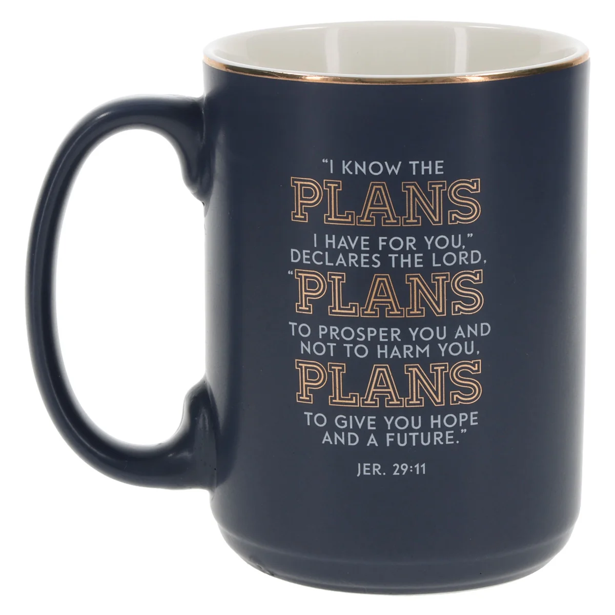 I Know the Plans I Have for You Blue Ceramic Mug - Image 2