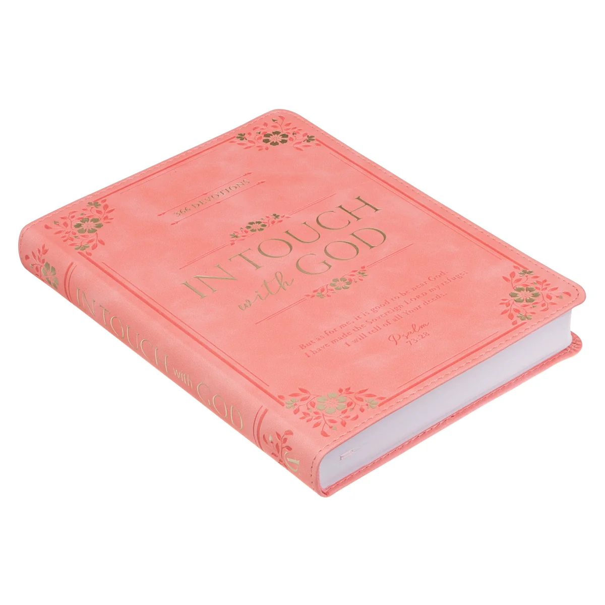 In Touch with God: 366 Devotions Peach (Faux Leather) - Image 3