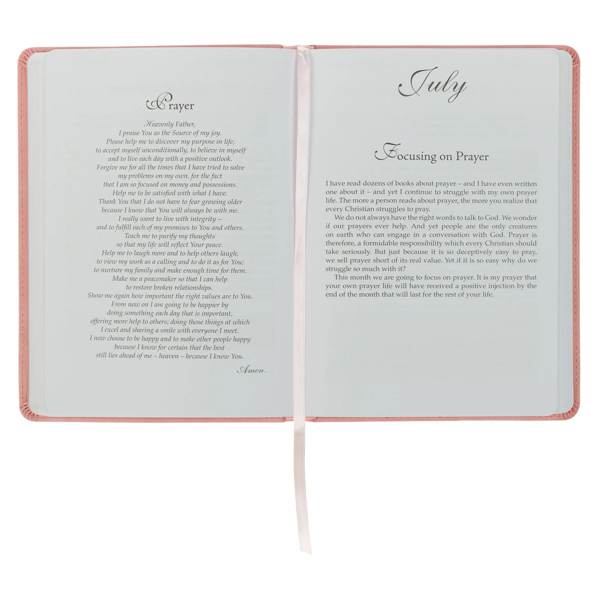 In Touch with God: 366 Devotions Peach (Faux Leather) - Image 5