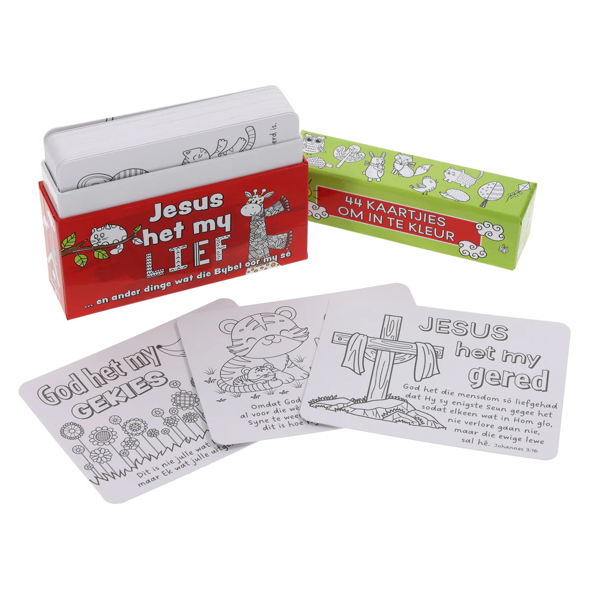 Jesus Het My Lief Afrikaans Coloring Boxed Cards for Children - Image 5