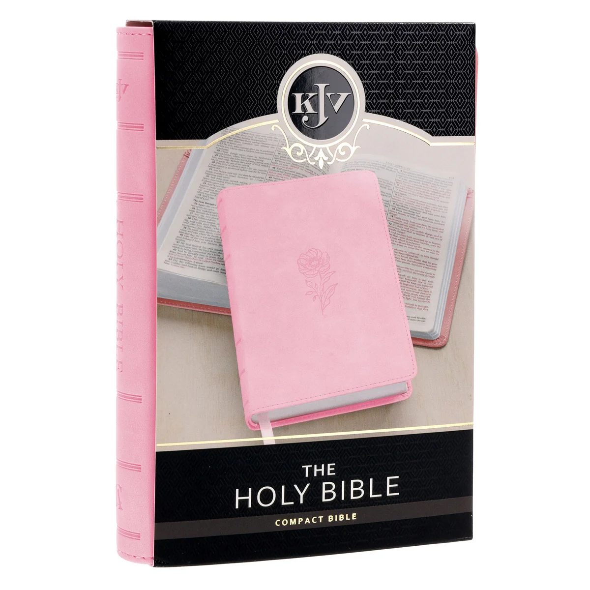 KJV Ballet Pink Faux Leather Compact Bible - Image 2