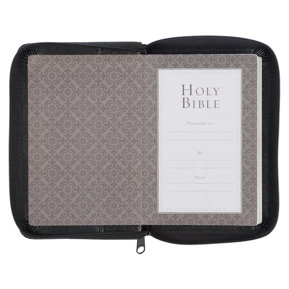 KJV Black Faux Leather Mini Pocket Edition Bible Red Letter With Zip - Image 4