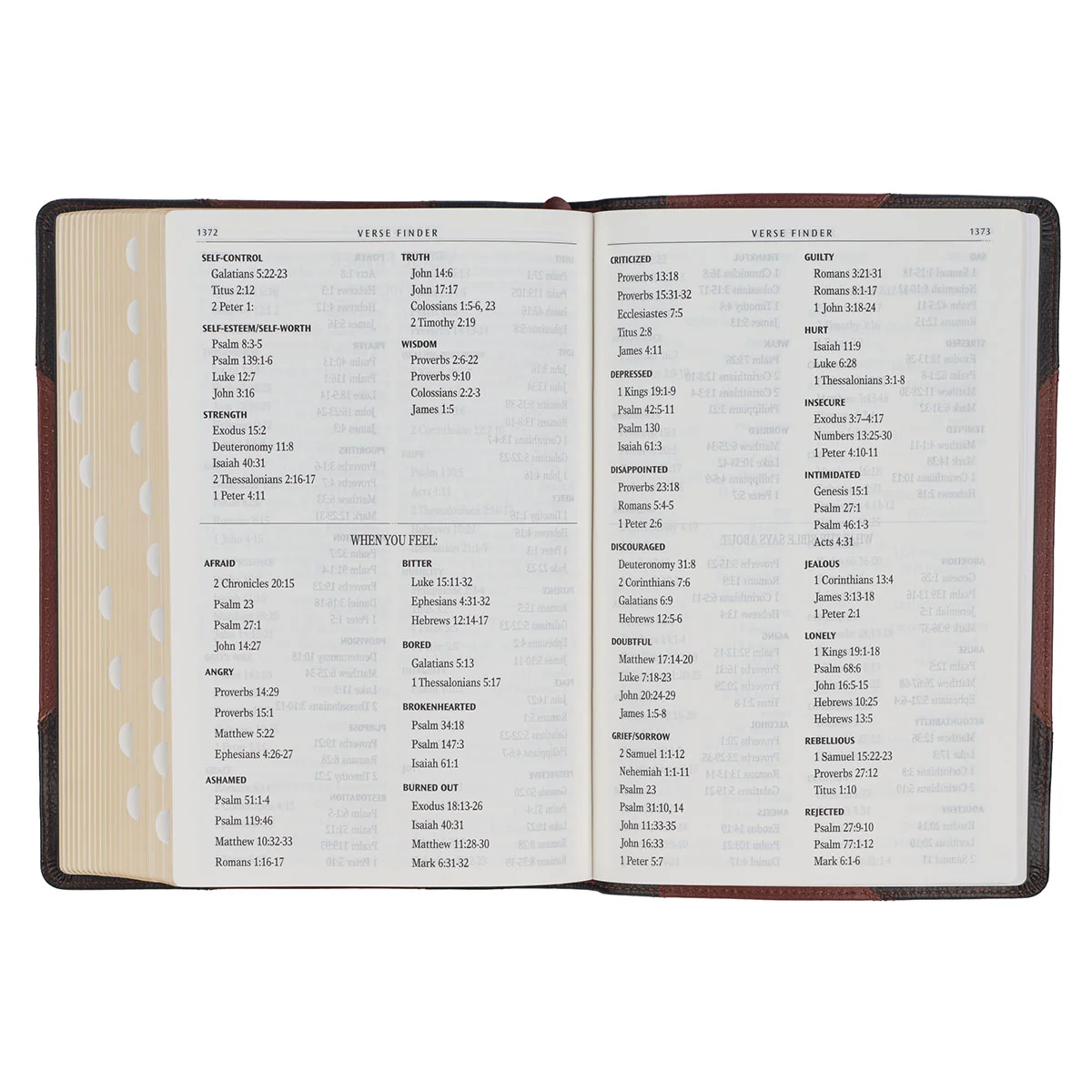 KJV Brandy & Dark Brown Genuine African Leather Bible Giant Print Indexed Red Letter - Image 7