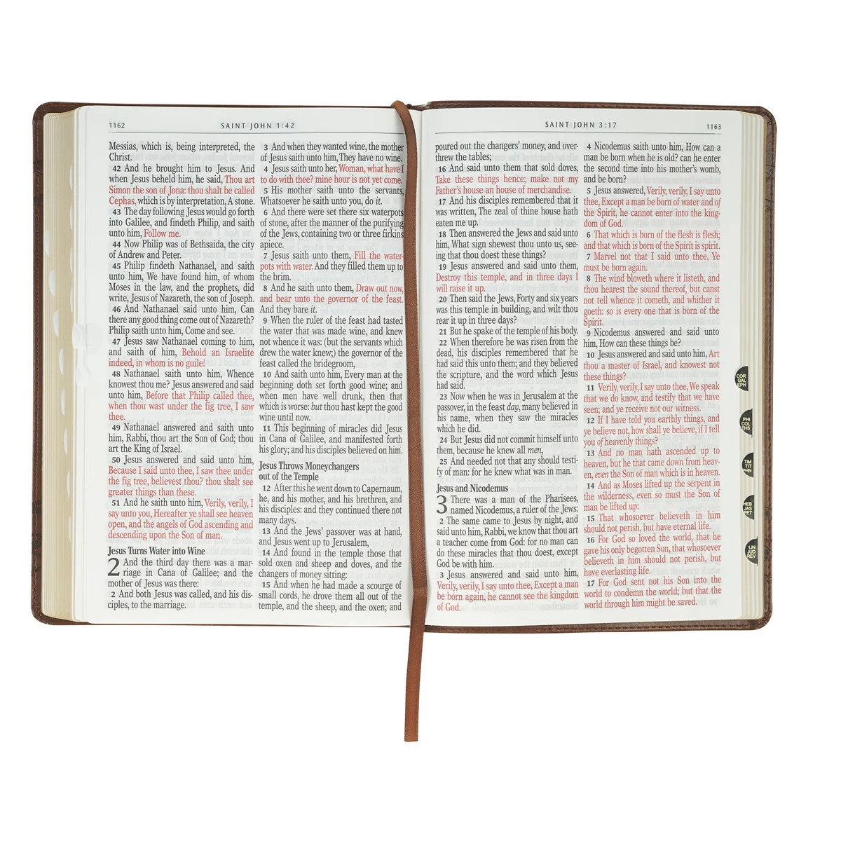 KJV Brown Crown of Thorns Faux Leather Giant Print Full-Size Bible - Image 5