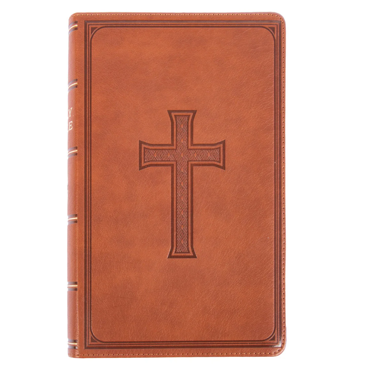KJV Brown Faux Leather Medium Bible Giant Print