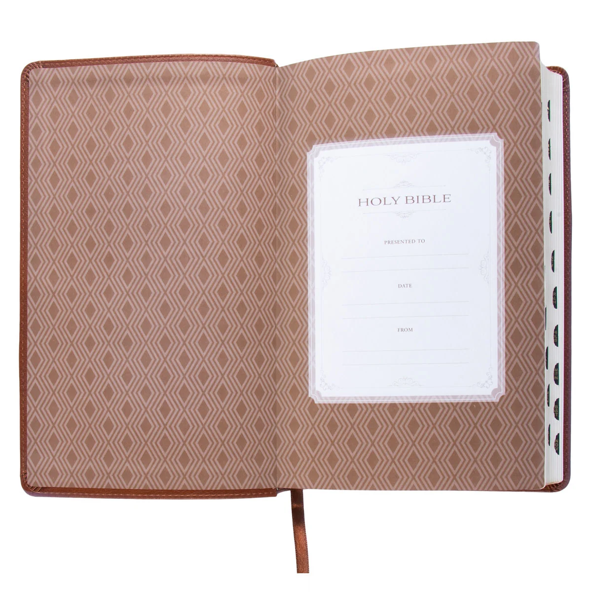 KJV Brown Faux Leather Medium Bible Giant Print - Image 5