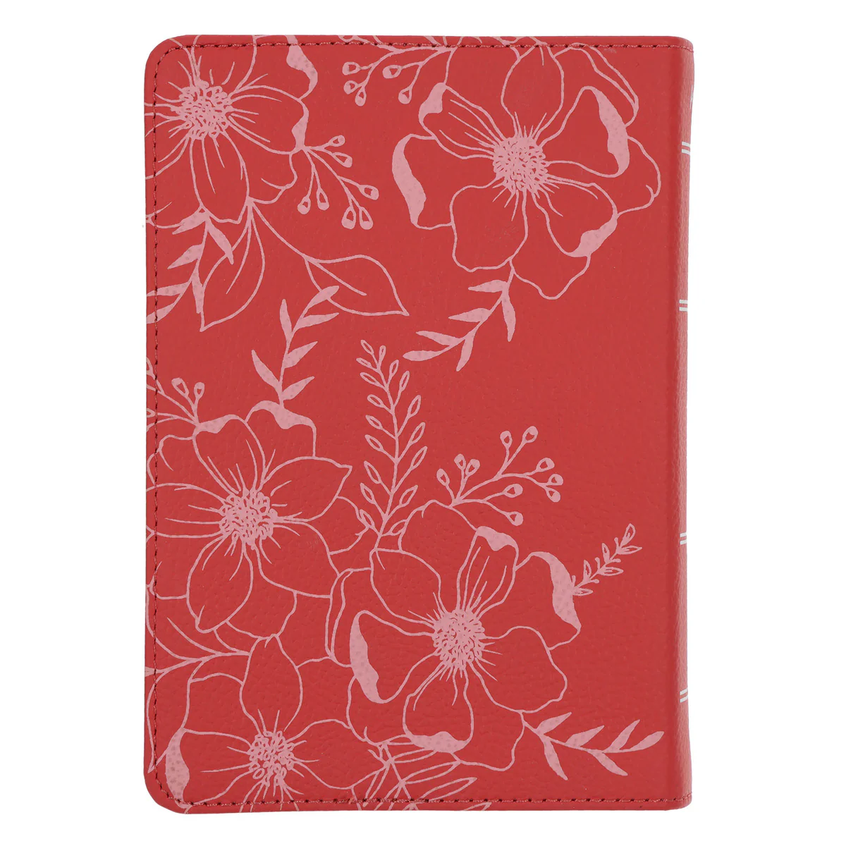 KJV Coral Floral Genuine Leather Compact Large Print Bible - Image 2