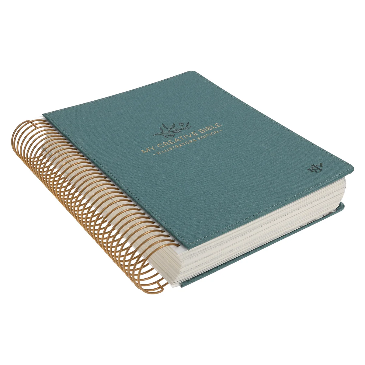 KJV Teal Spiral-Bound Hardcover Linen Cloth My Creative Bible Illustrators Edition - Image 3