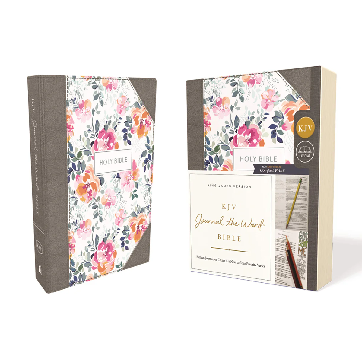 KJV Journal: The Word Bib Red Letter Cloth Pink Flora (Comfort Print)(Hardcover) - Image 2