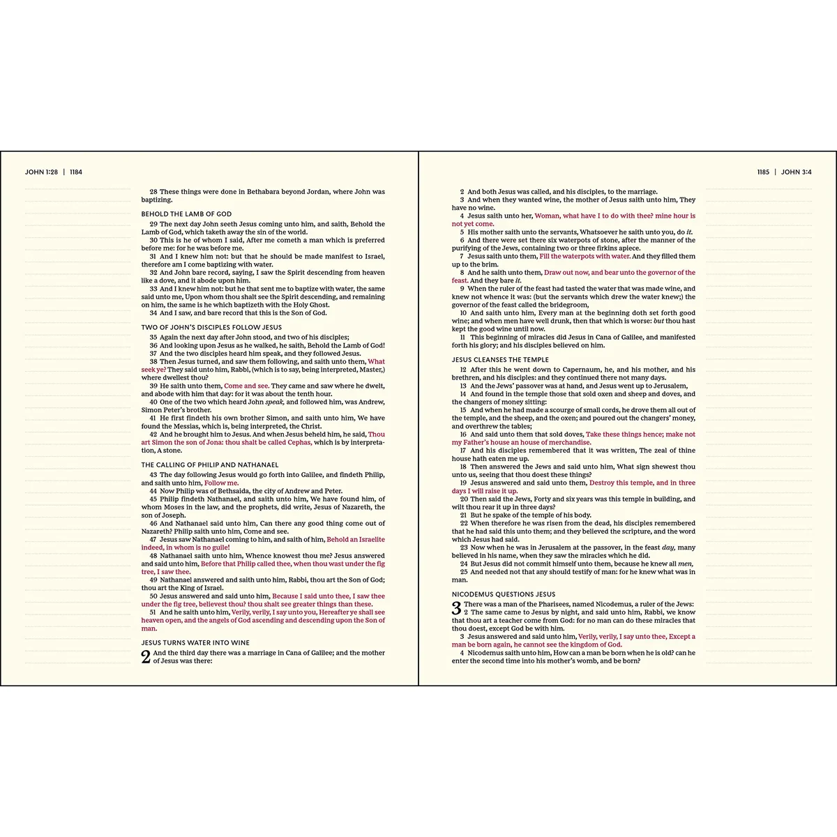 KJV Journal: The Word Bib Red Letter Cloth Pink Flora (Comfort Print)(Hardcover) - Image 5