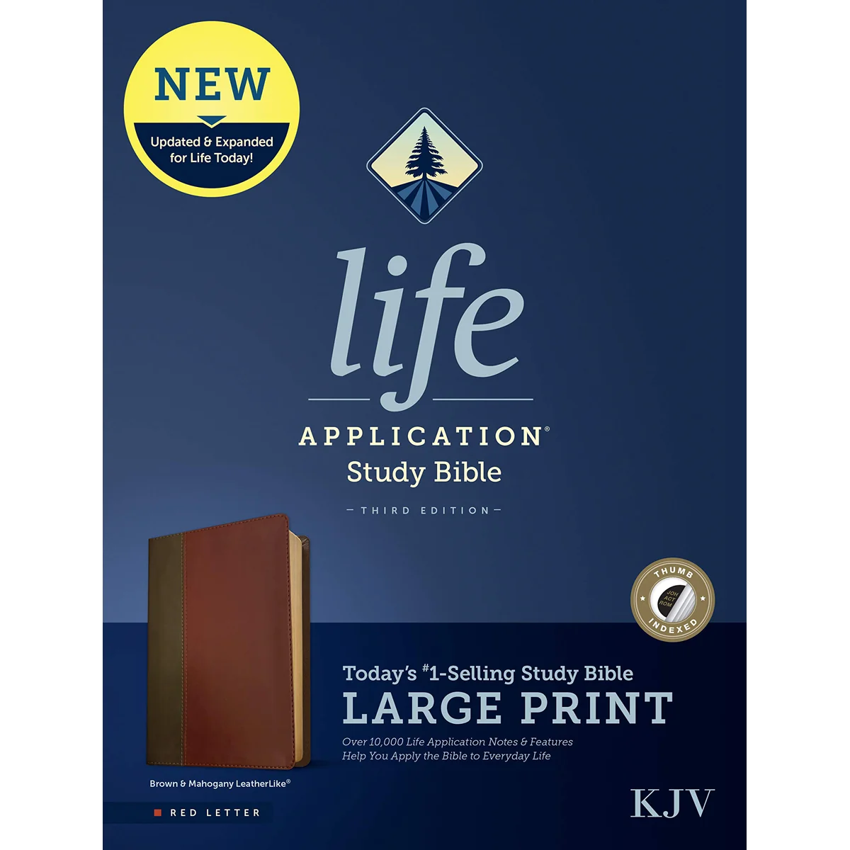 KJV Life Application Study Bible, Third Ed, Large Print, Red Letter, Indx, Brown (Imitation leather) - Image 3
