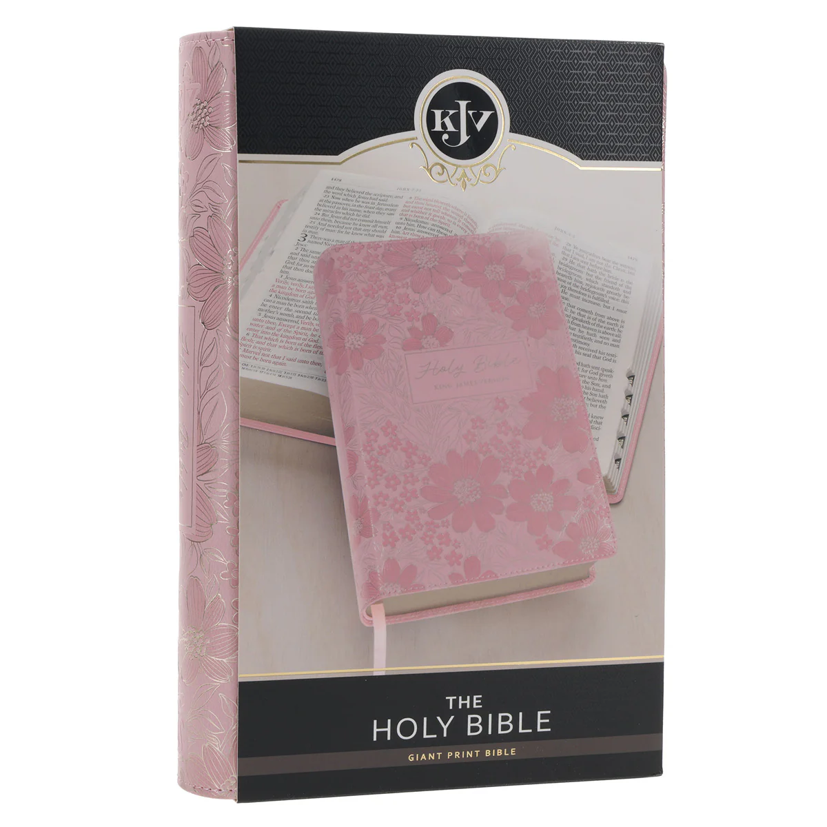 KJV Light Pink Faux Leather Giant Print Bible - Image 2