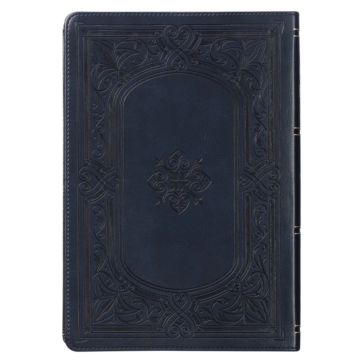KJV Midnight Blue Antique Frame Faux Leather Full-Size Bible Giant Print Indexed - Image 2