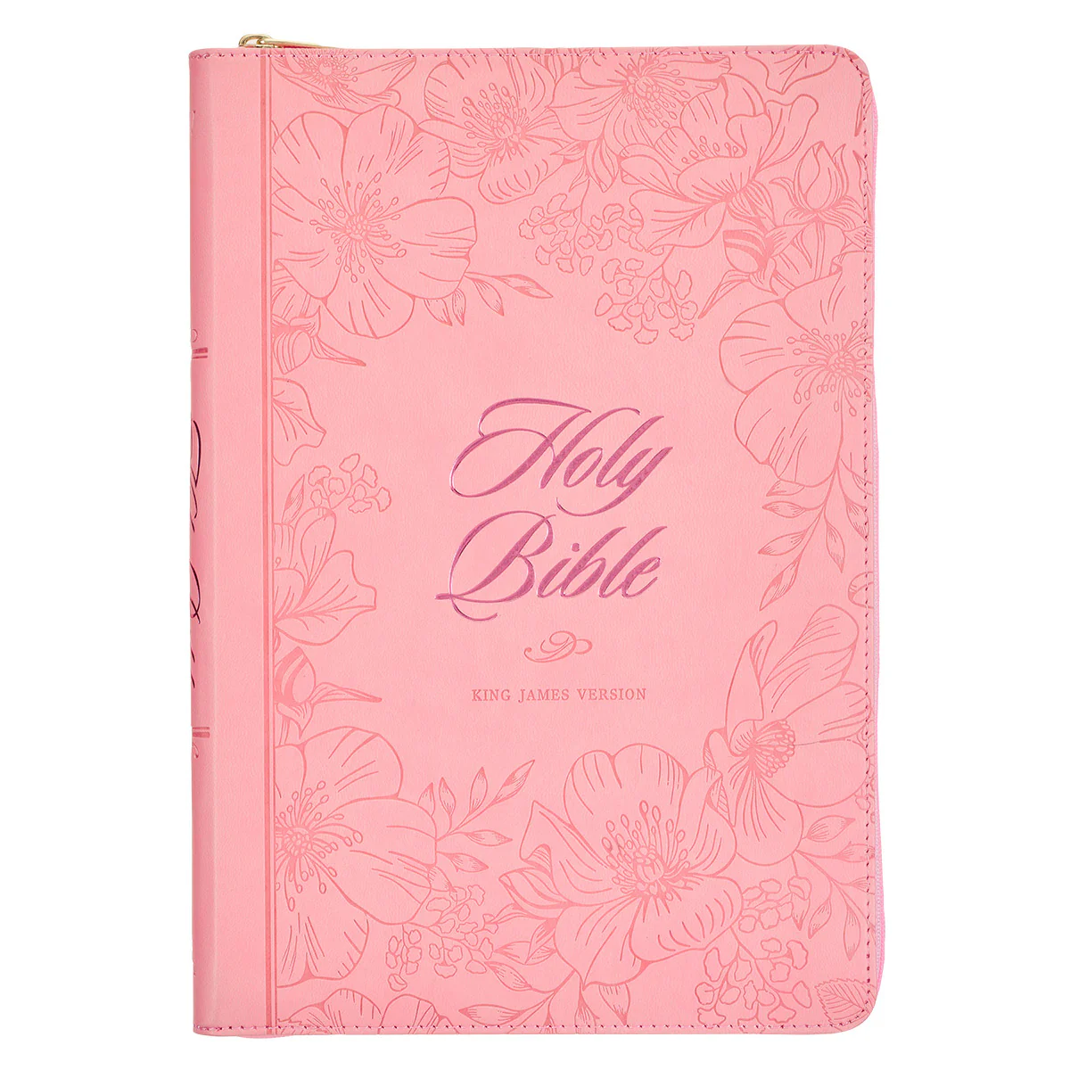 KJV Pink Faux Leather Thinline Bible Large Print