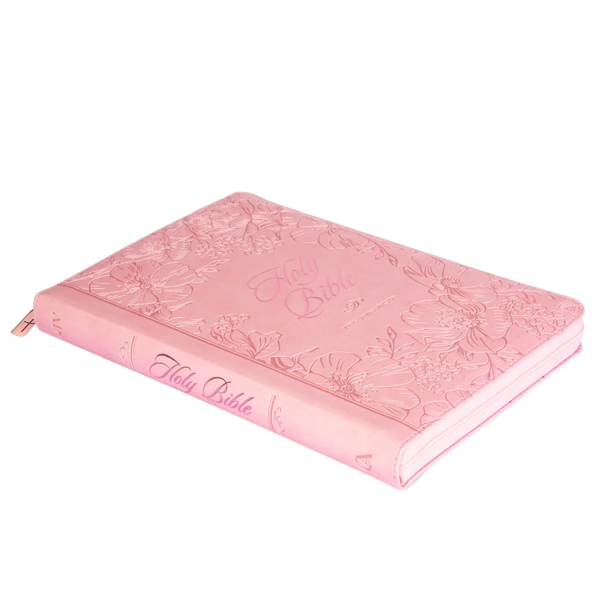 KJV Pink Faux Leather Thinline Bible Large Print - Image 4