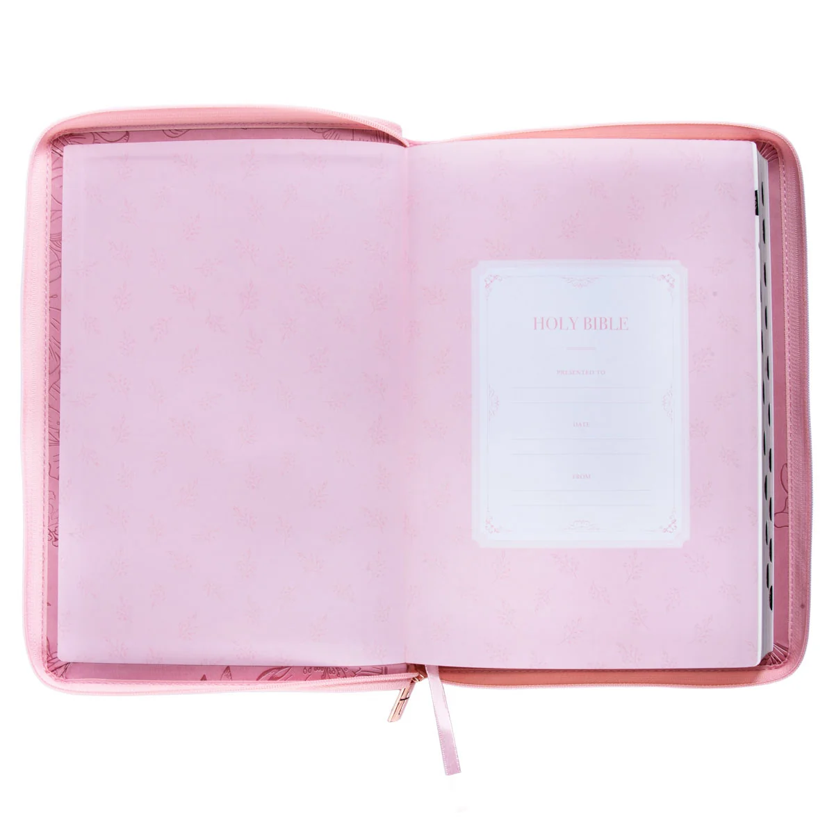 KJV Pink Faux Leather Thinline Bible Large Print - Image 5
