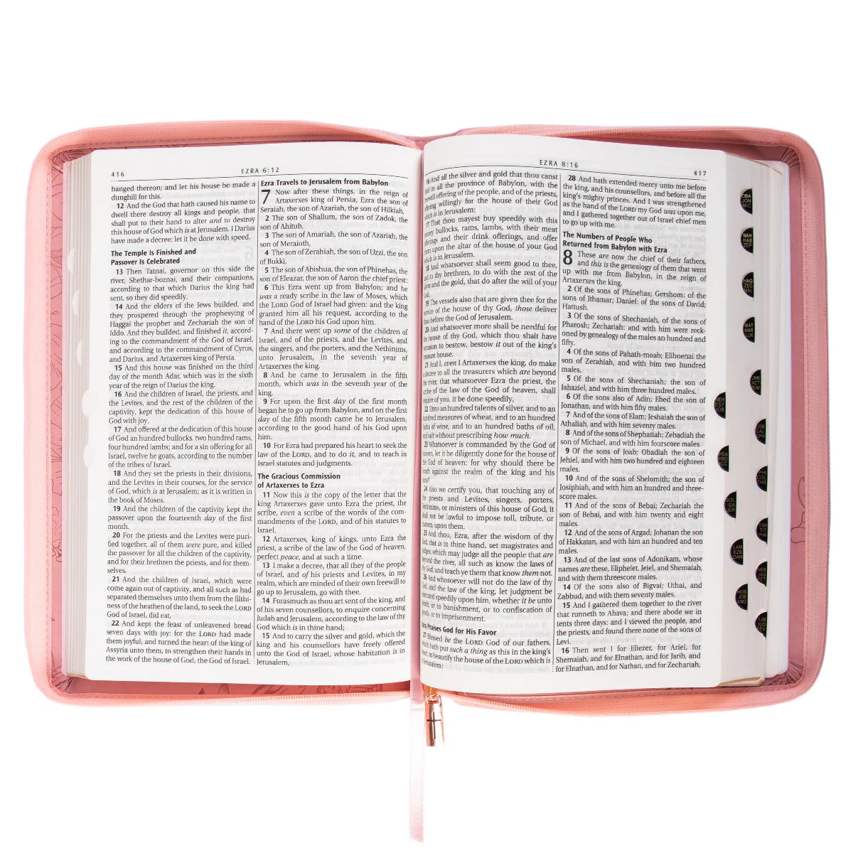KJV Pink Faux Leather Thinline Bible Large Print - Image 6