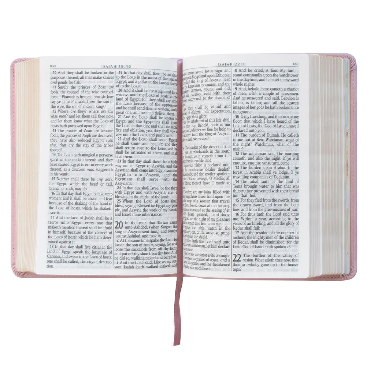 KJV Pink Floral Faux Leather Compact Bible Large Print - Image 5