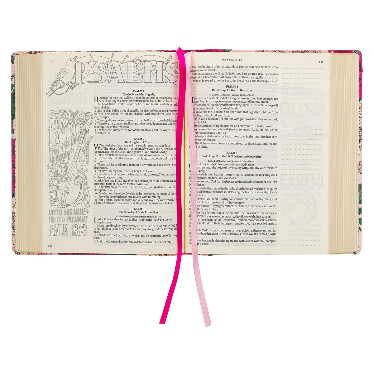 KJV Pink Floral Hardcover My Creative Bible - Image 5