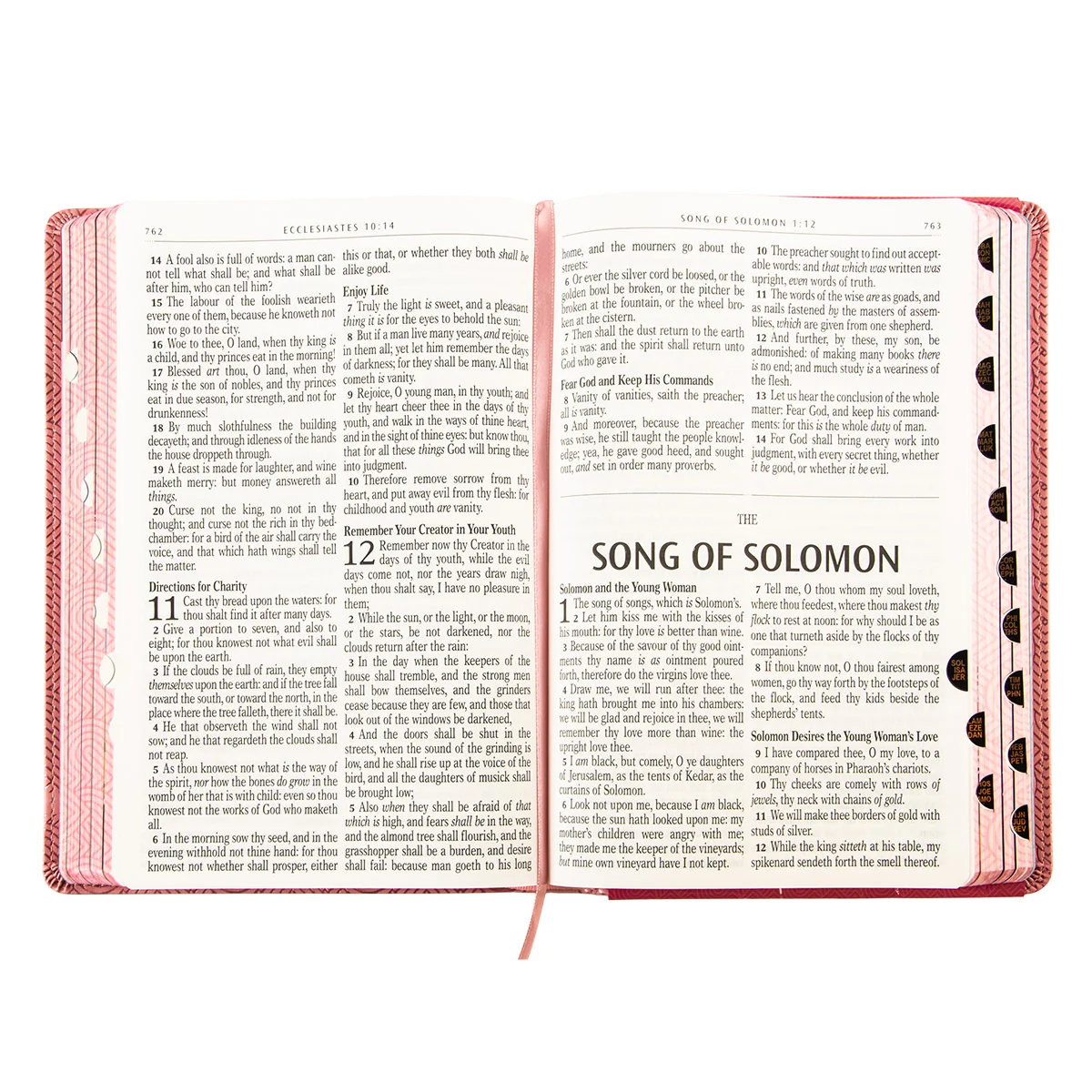 KJV Pink Hearts Faux Leather Flexcover Kids Bible Large Print - Image 5