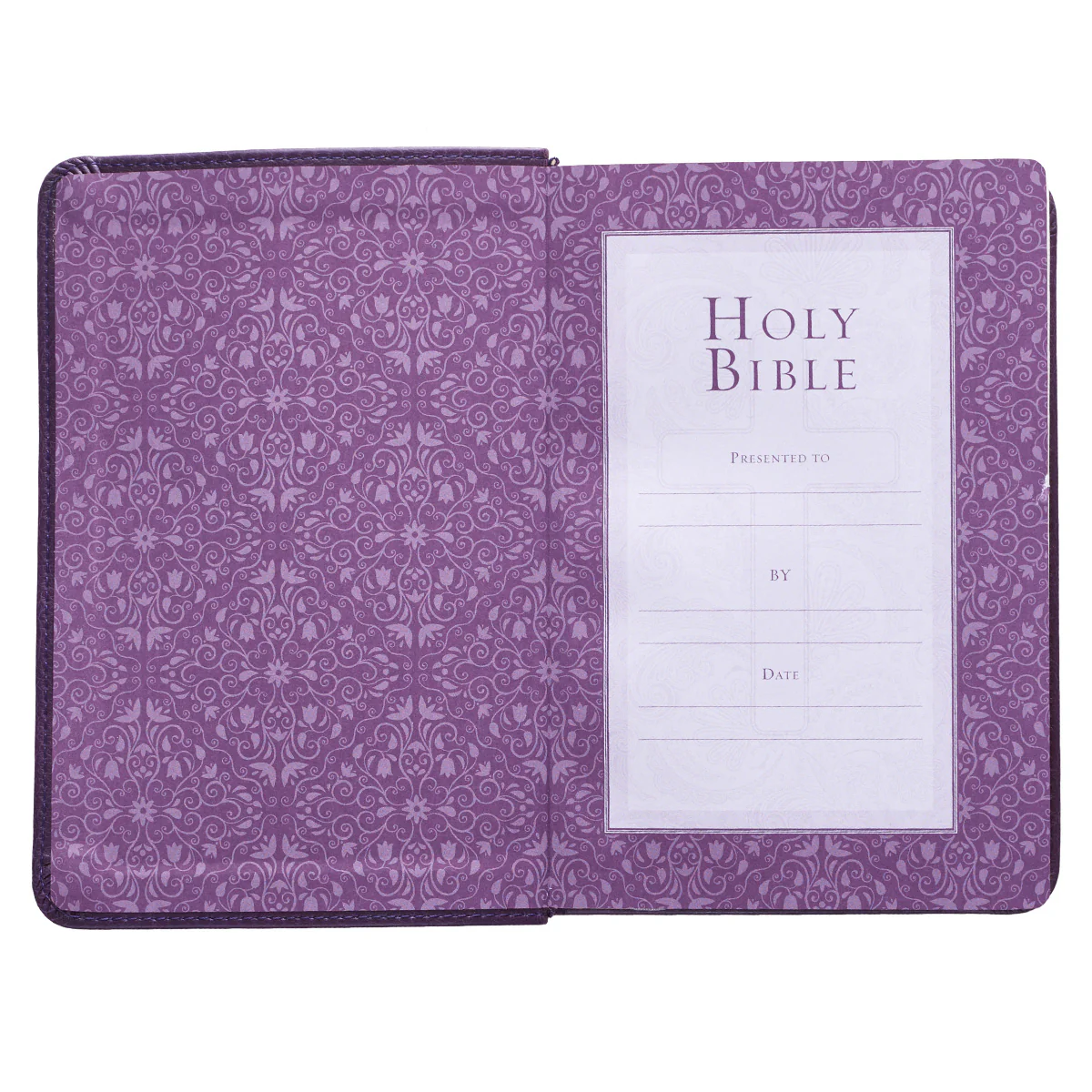 KJV Purple Faux Leather Compact Bible Large Print Red Letter - Image 4