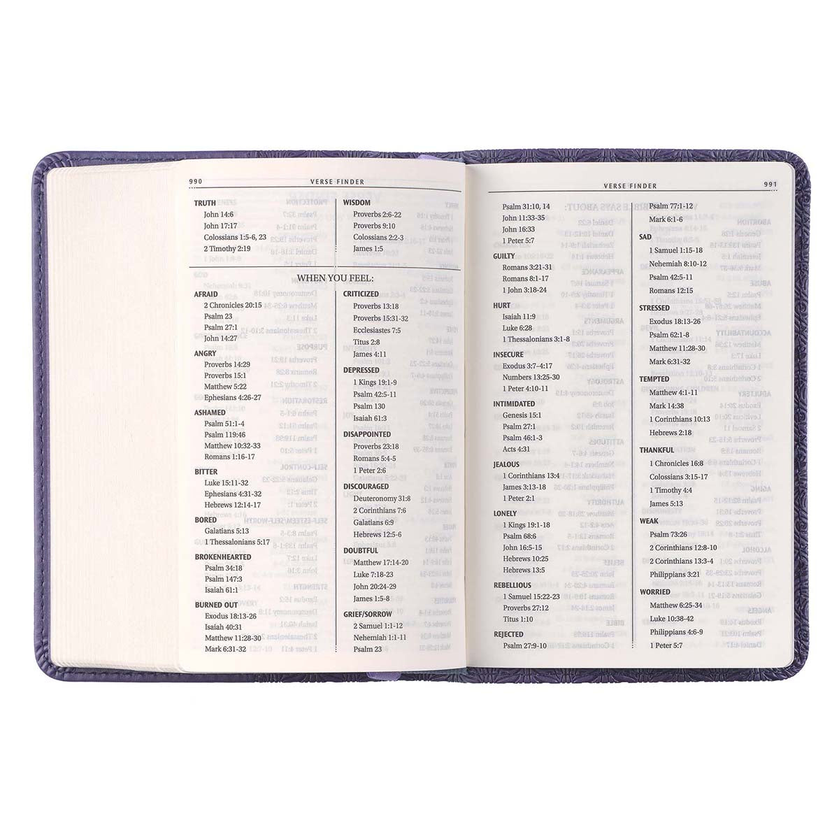 KJV Purple Faux Leather Mini Pocket Bible - Image 4