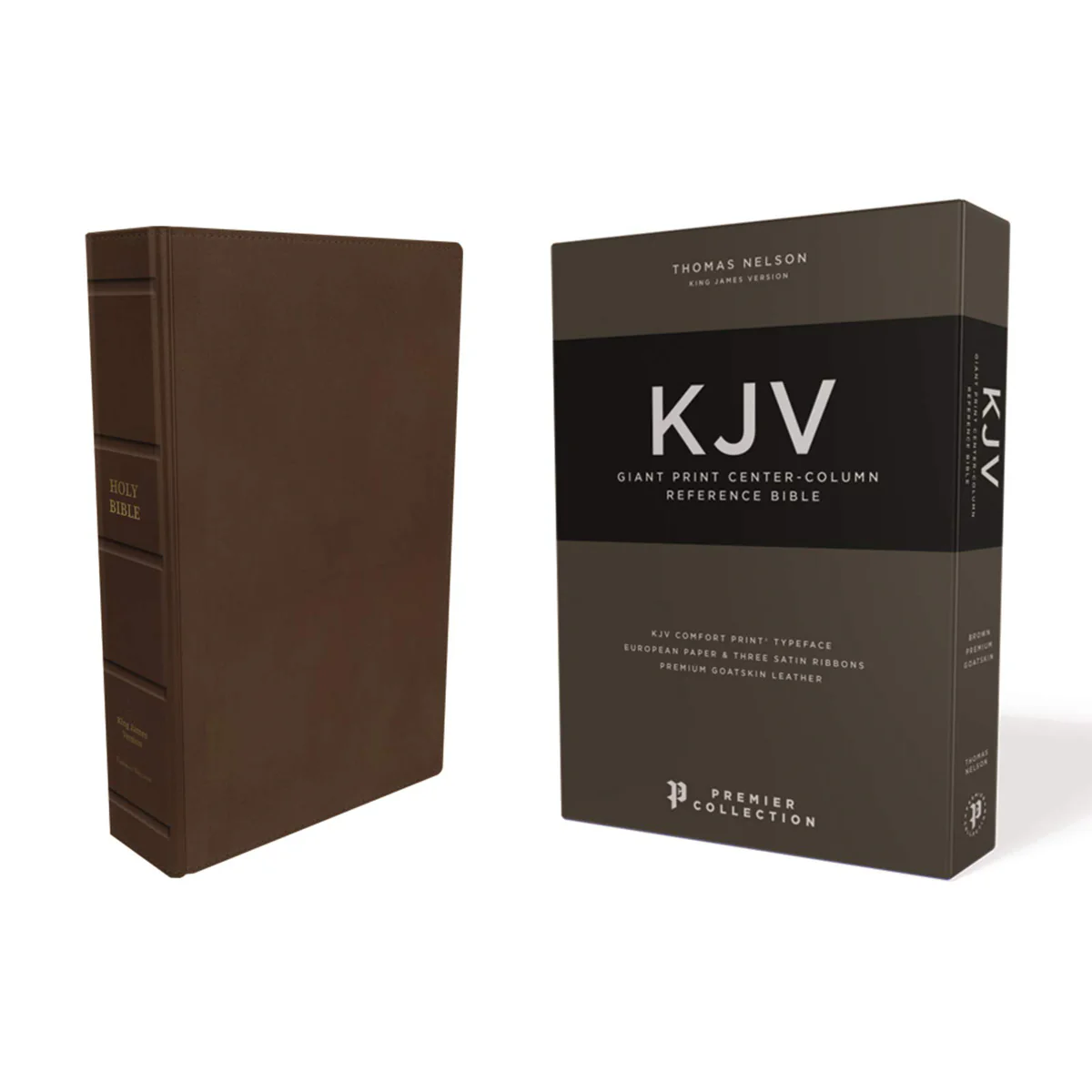 KJV Ref Bible C / Column Giant Print Goatskin Brown (Comfort Print)(Genuine Leather) - Image 2