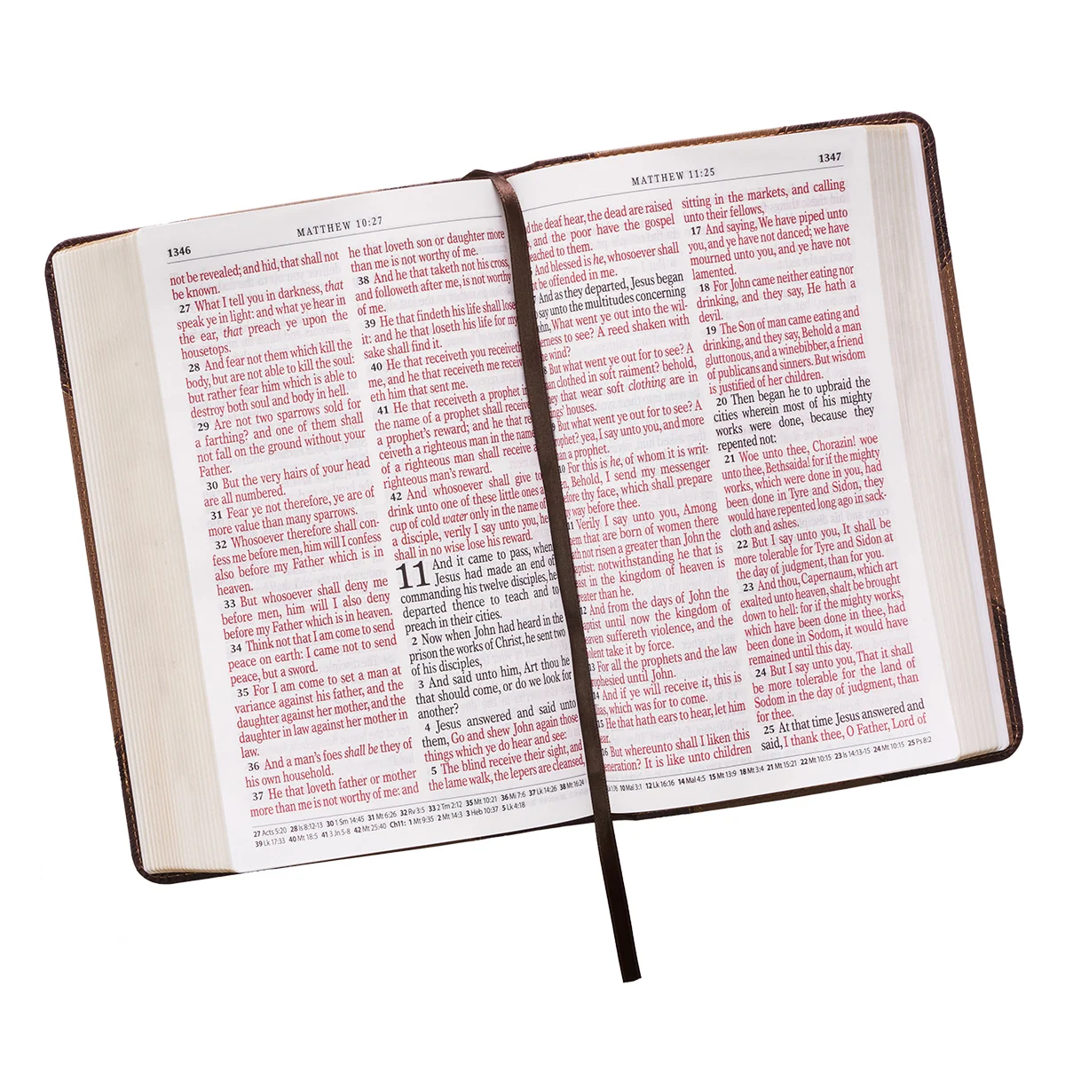 KJV Tan & Brown Faux Leather Standard Bible Giant Print Red Letter - Image 6