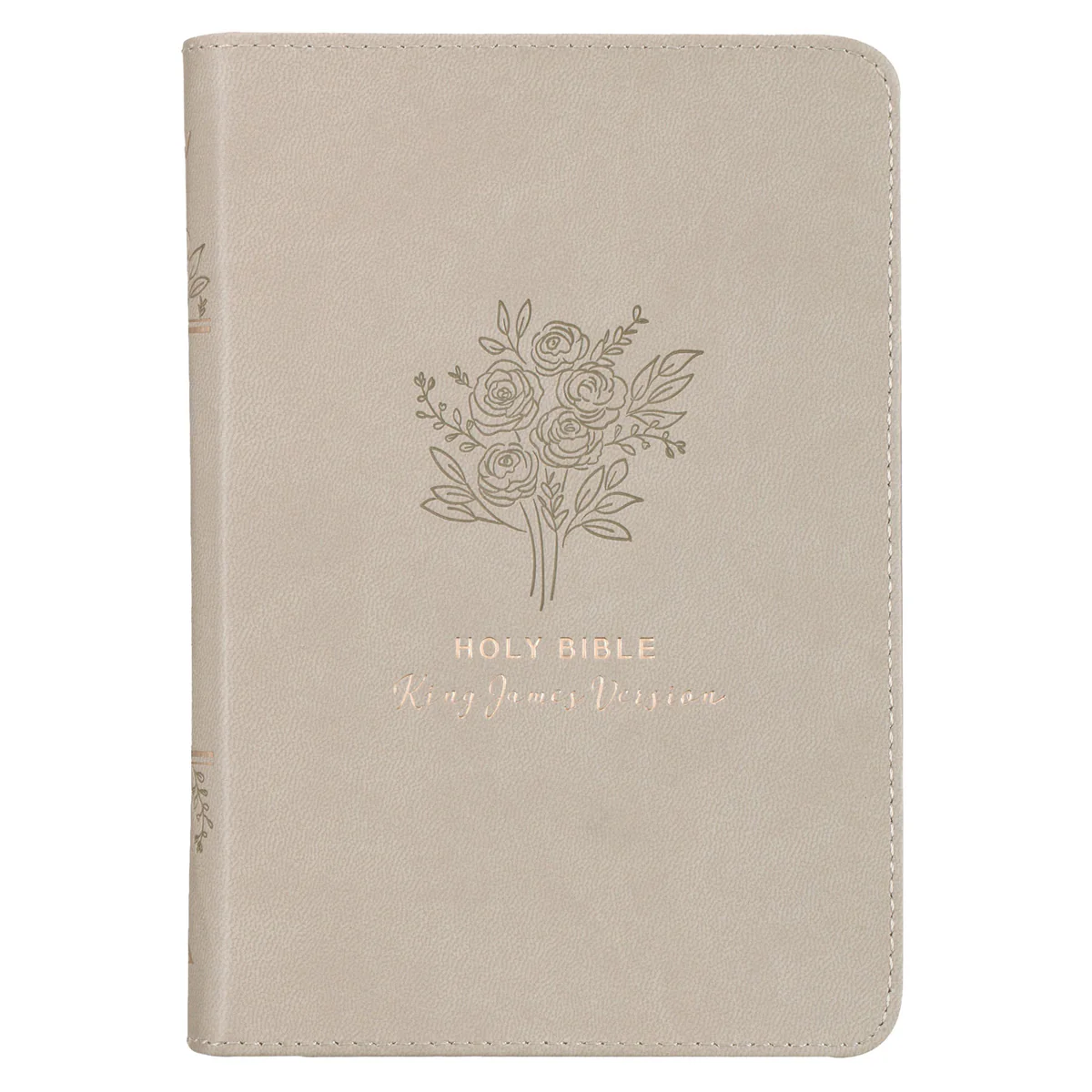 KJV Taupe Faux Leather Compact Bible