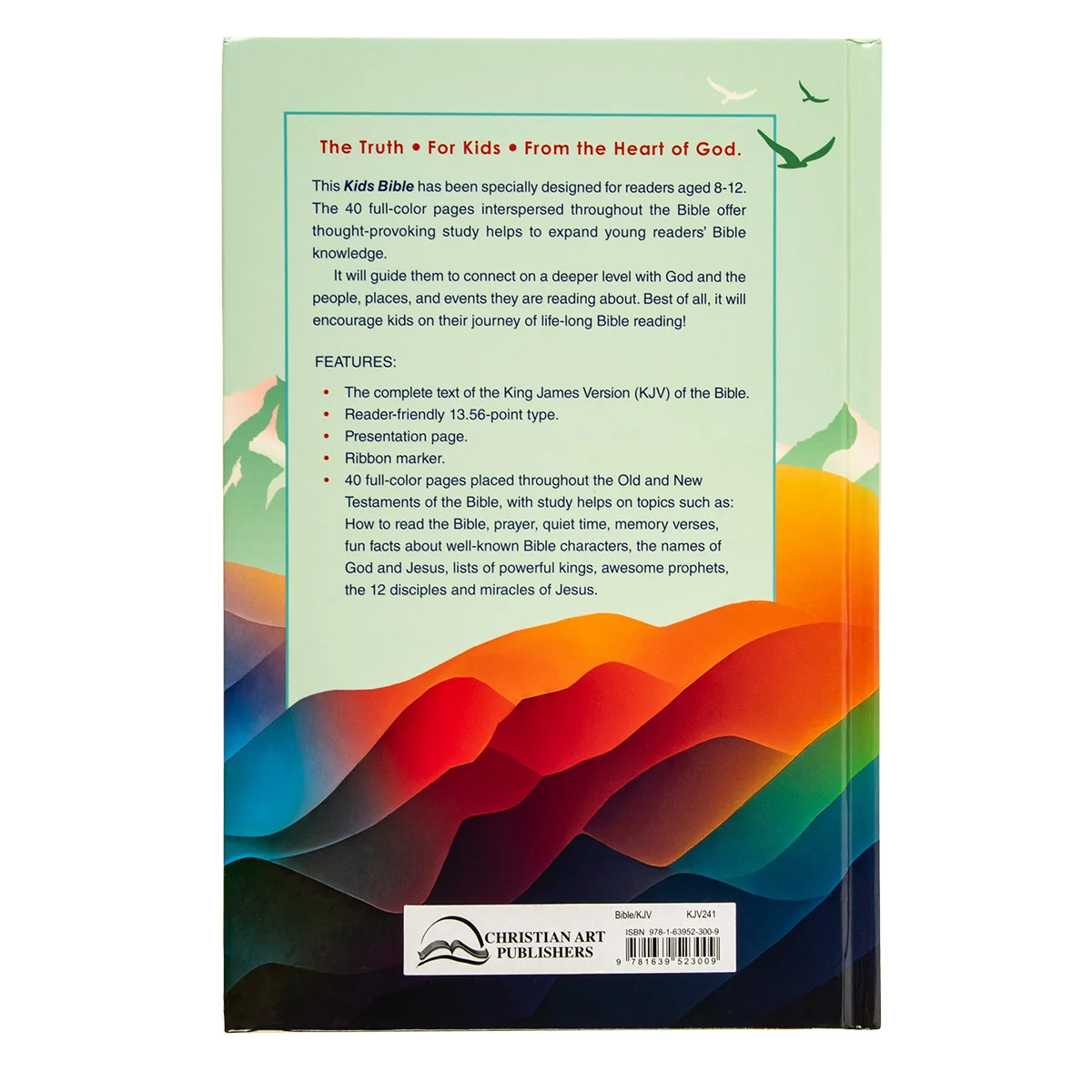 KJV Teal Mountains Hardcover Kids Bible Large Print - Image 2