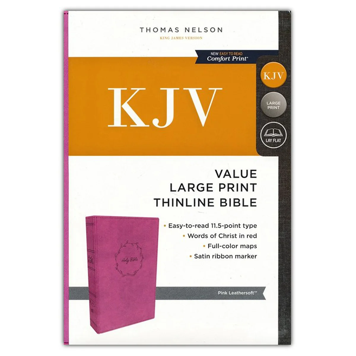 KJV Value Thinline Bible Red Letter LP Pink (Comfort Print)(Imitation Leather) - Image 3