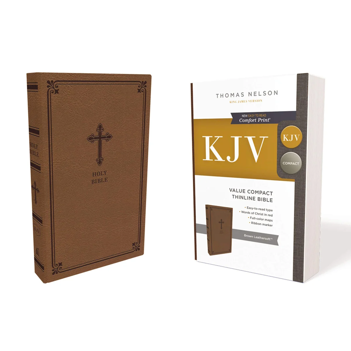 KJV Value Thinline Compact Red Letter Brown (Comfort Print)(Imitation Leather) - Image 3