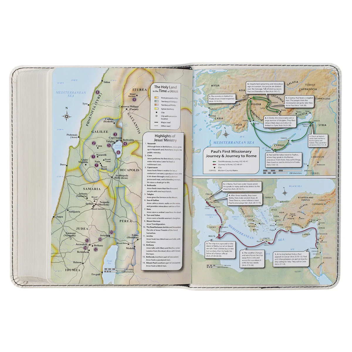 KJV White Faux Leather Compact Bible Large Print - Image 5
