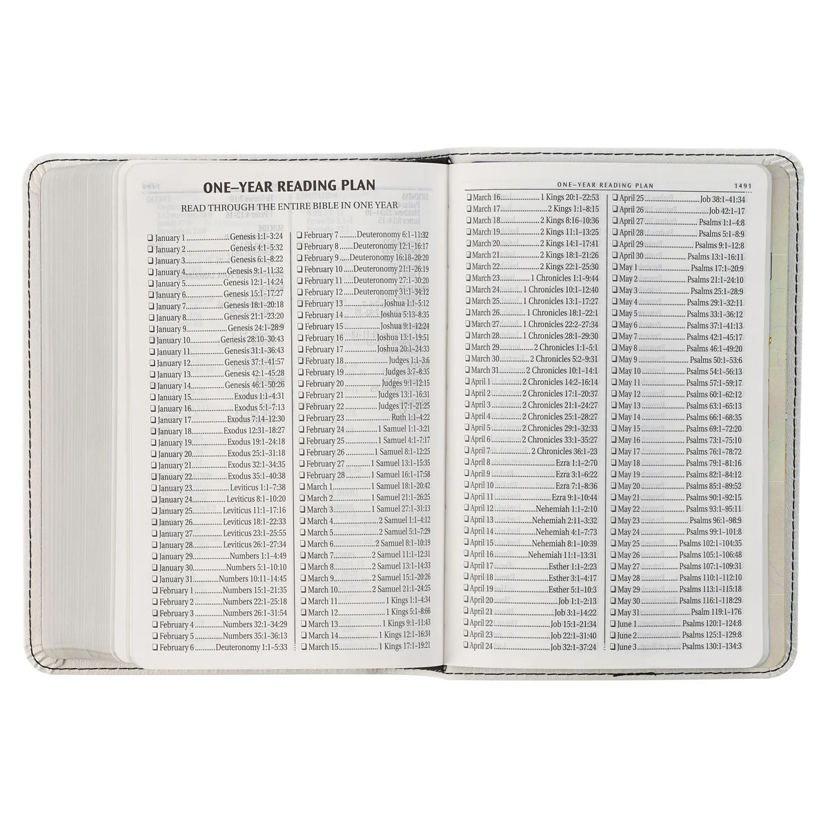 KJV White Faux Leather Compact Bible Large Print - Image 7