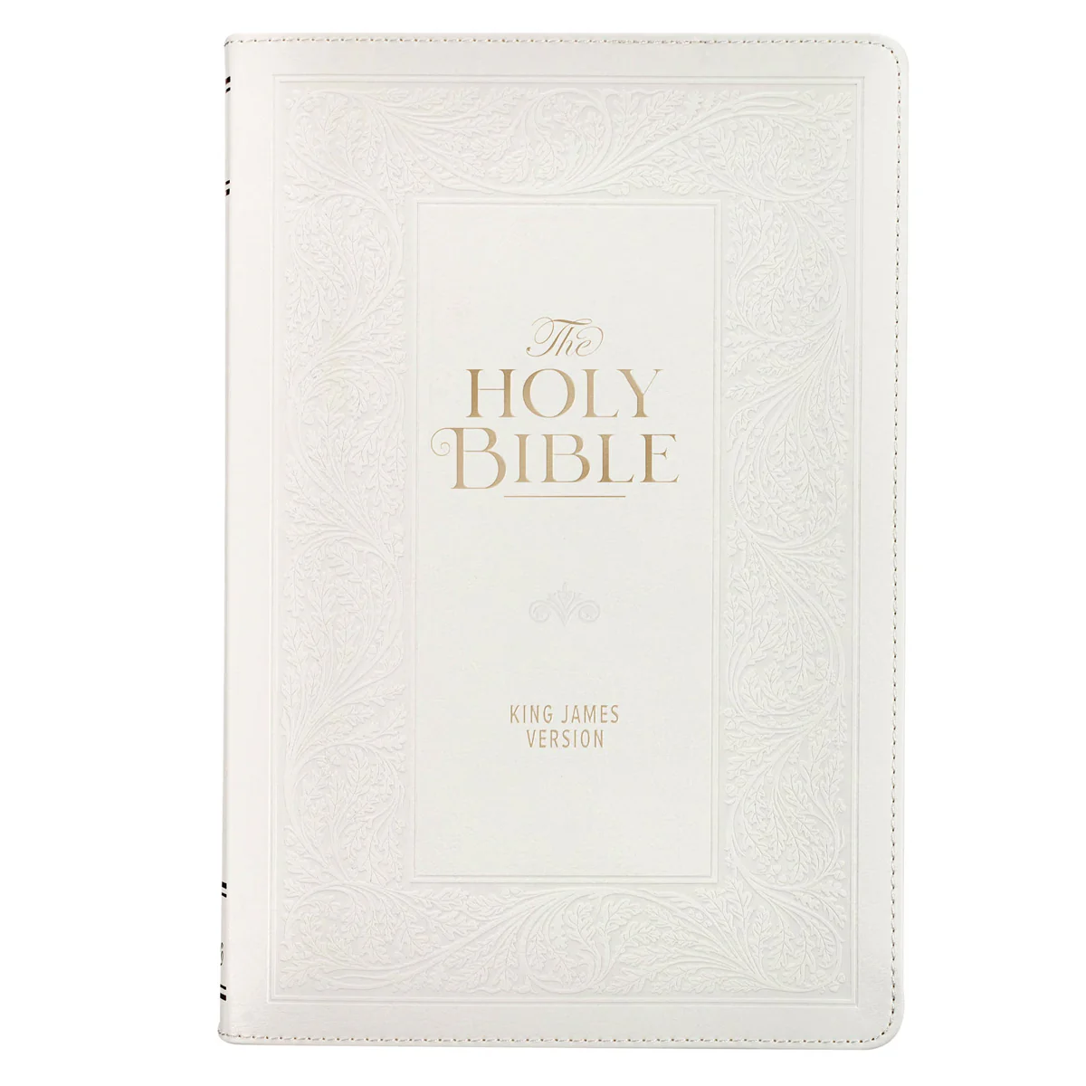 KJV White Faux Leather Standard Bible Giant Print