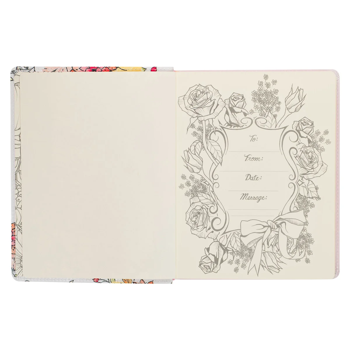 KJV White Floral Faux Leather Flexcover My Creative Bible - Image 4