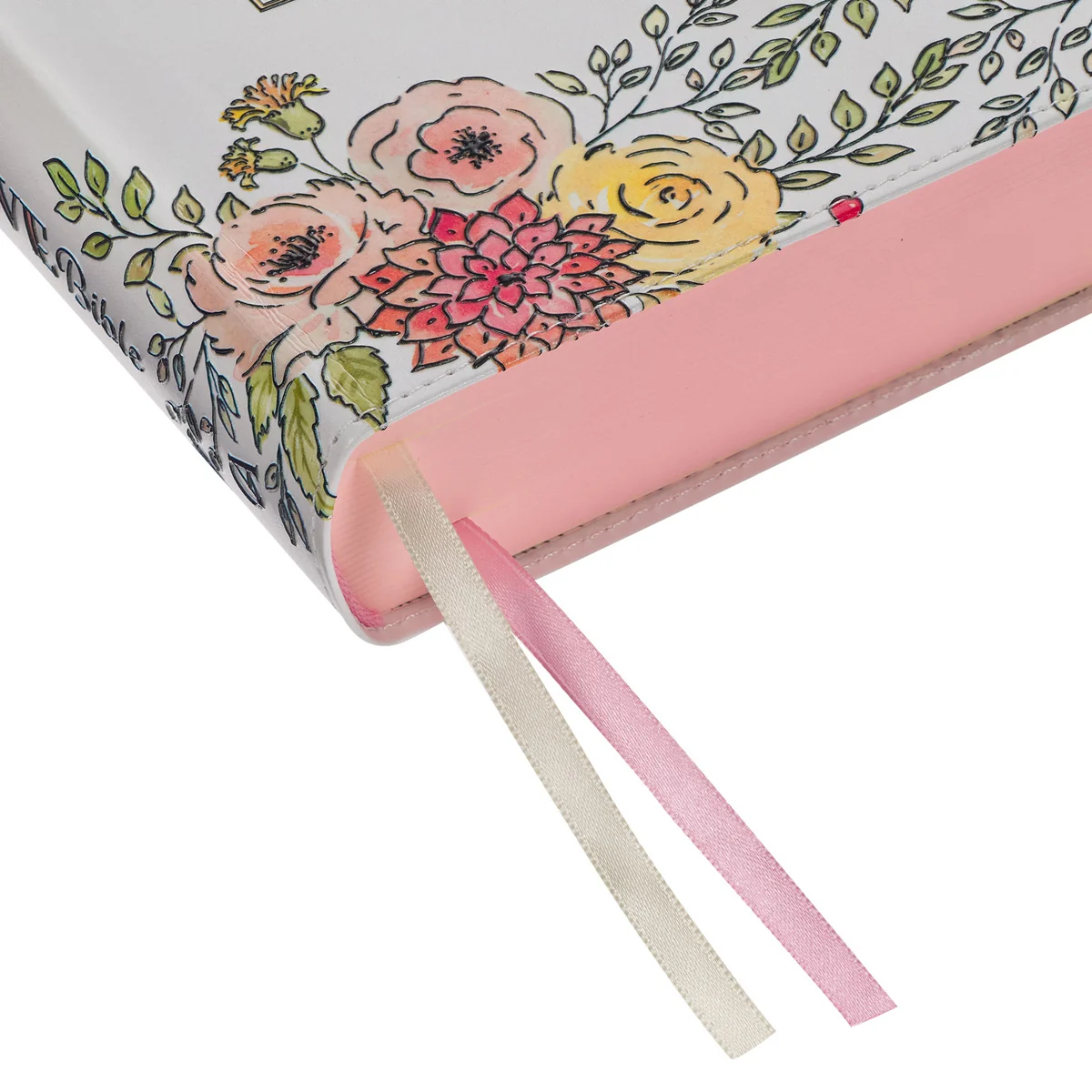 KJV White Floral Faux Leather Flexcover My Creative Bible - Image 7
