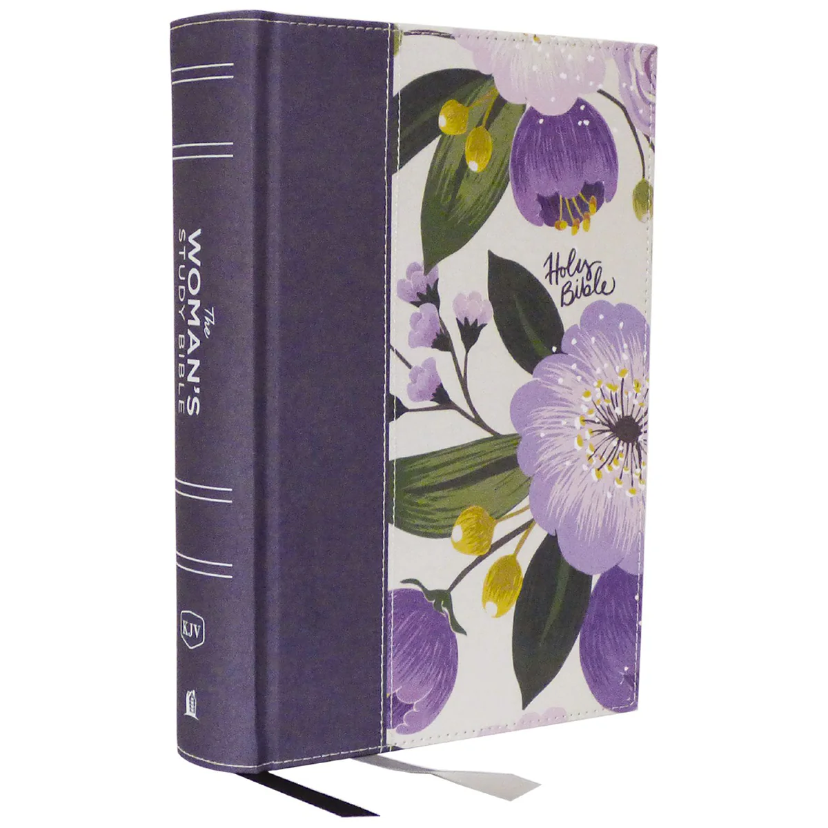 KJV Woman's Study Bible Index Cloth Purple Floral Comfort Print (Hardcover)